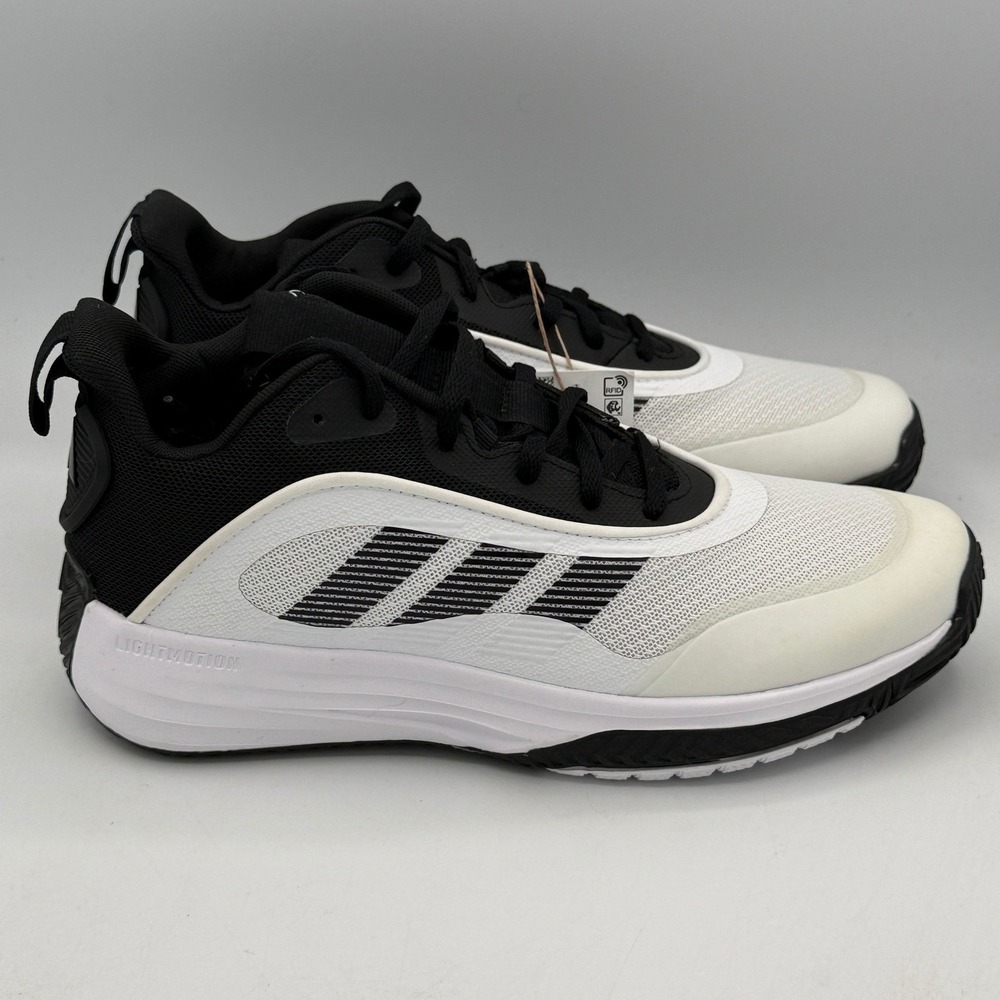Adidas OwnTheGame 3.0 Basketball Shoes Mens 8 White Black Sneakers IF4565